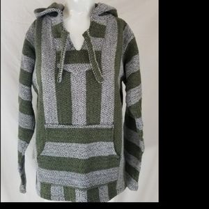 RETROFIT HOODIE Top shirt kangaroo pouch HAND MADE MEXICO Small